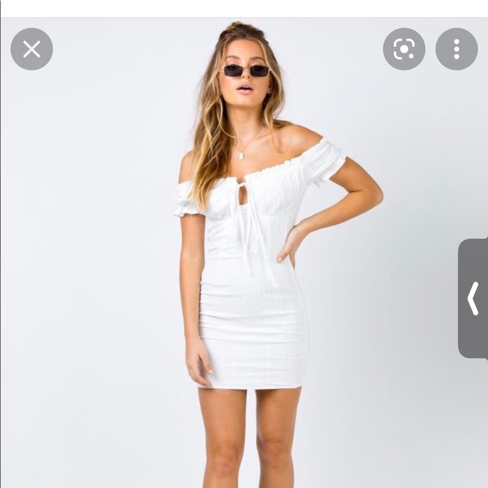 Princess Polly White bodycon mini dress